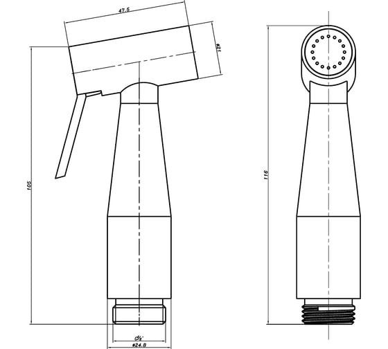 Гигиенический душ Aquanet AF300-83B Passion 00261833