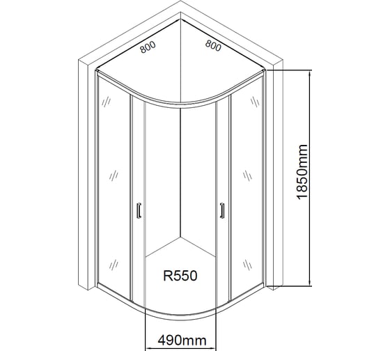 Душевой уголок Aquanet SE-800Q 80x80 00270062