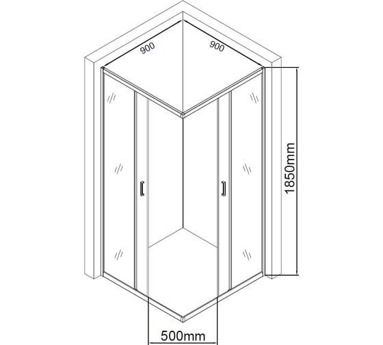 Душевой уголок Aquanet SE-900S 90x90 00270063