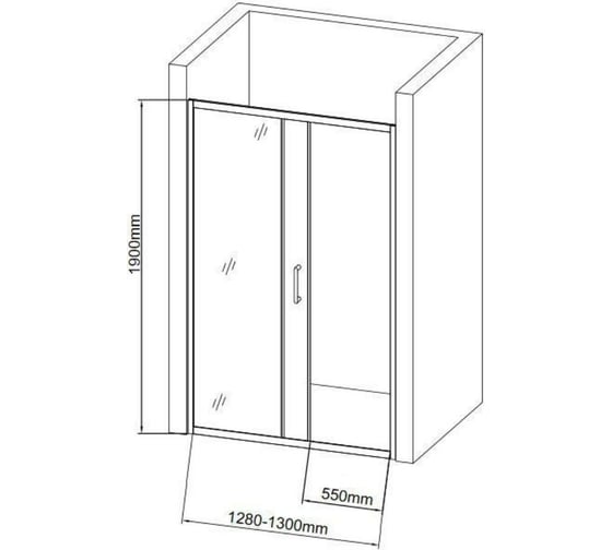 Душевая дверь Aquanet SD-1300A 130 00209407