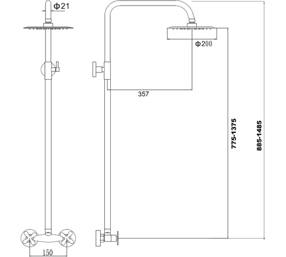 Душевая стойка Fmark FS8505  23744