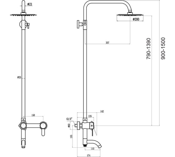 Душевая стойка Fmark FS8345 23749