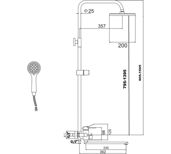 Душевая стойка Fmark FS8345-35 23751