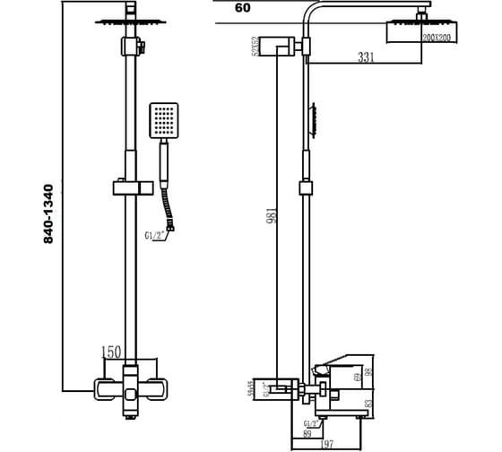 Душевая стойка Fmark FS8145 23758