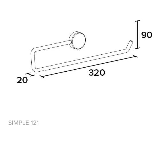 Держатель для бумажных полотенец KOIN SIMPLE121 SI121