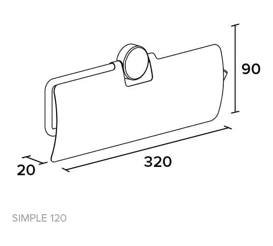 Держатель для бумажных полотенец с крышкой KOIN SIMPLE120 SI120