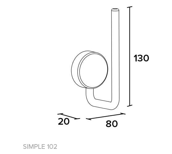 Держатель для запасного рулона туалетной бумаги KOIN SIMPLE102 SI102
