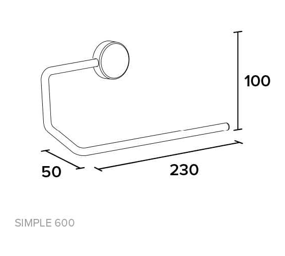 Держатель для полотенца KOIN SIMPLE600 23 см SI600