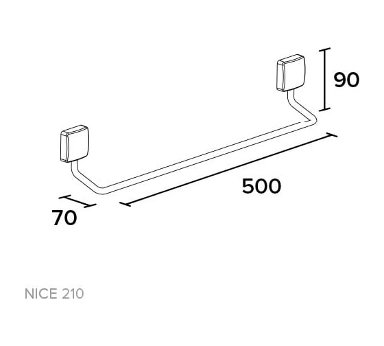 Держатель для полотенца KOIN 45 см NICE210 NI210