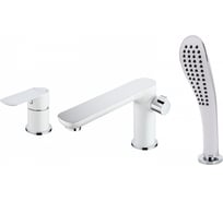 Смеситель для акриловой ванны Gappo 35к G1148 3 отверстия, белый+хром 531962