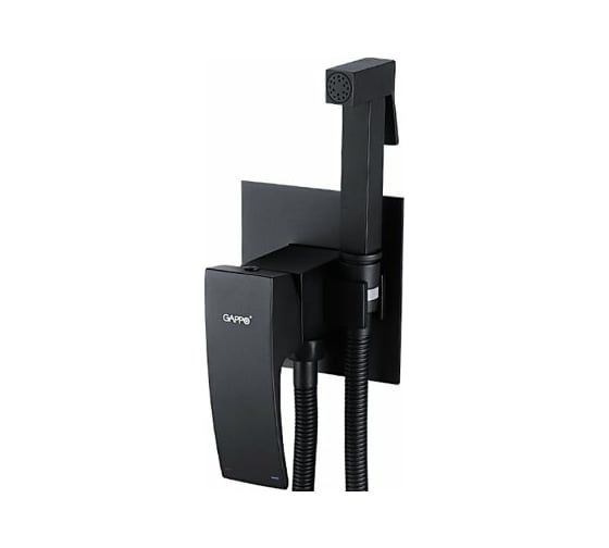 Смеситель с гигиеническим душем Gappo 35к G7207-6 встраиваемый, черный 549421 1