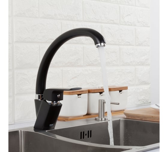 Смеситель для кухни Gappo 35к G4150 боковая, черный 541873