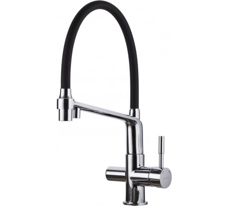Смеситель для кухни Gappo 35к G4398-7 с выходом для питьевого фильтра, черный-хром 549408