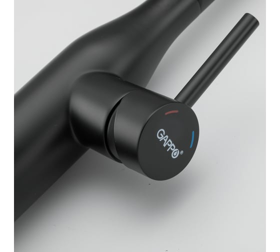 Смеситель для кухни Gappo 35к G4398-46 высокий выдвижной излив, черный 549413