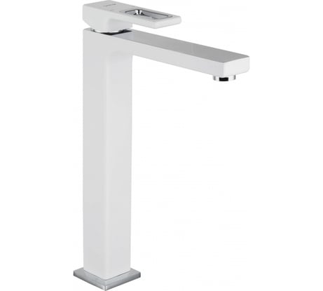 Смеситель для умывальника Gappo 35к G1017-2 литой, высокий, белый, хром 549395