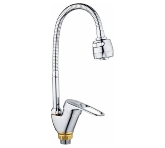 Смеситель для кухни Gota Rocio Flex с гибким регулирующим изливом, 2-х режимный аэратор, гайка d40 232513G-GOTA