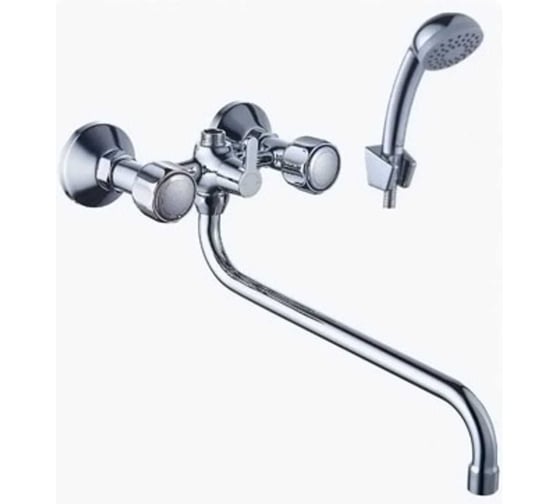 Смеситель для ванны Gota Rocio (с 2-мя рукоятками, с изливом S-30 см, переключение душа, Прохлада) 344510-GOTA