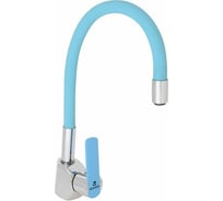 Смеситель для кухни Gota Rocio Santa-Barbara с силиконовым изливом, крепление гайка, синий d35 302536G-GOTA