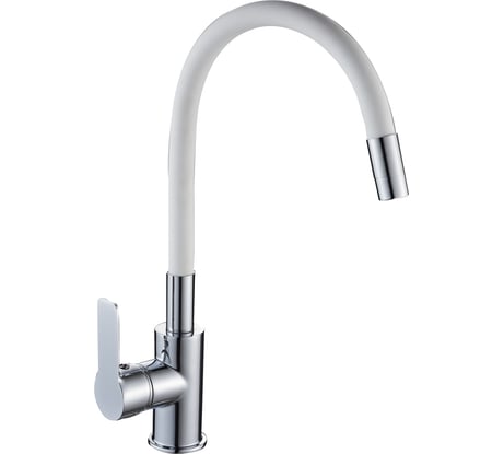 Смеситель для кухни Gota Rocio Santa-Barbara с силиконовым изливом, крепление гайка, серый d35 302538-GOTA