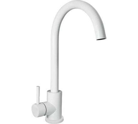 Смеситель для кухни Антей Булат с высоким изливом, нержавеющая сталь, цвет белый 1/10 511510-ANT