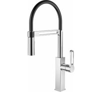 Смеситель для кухни Golden Fox Kitchen pro с гибким силиконовым изливом, черный, 2-х режимный аэратор 11022-FOX