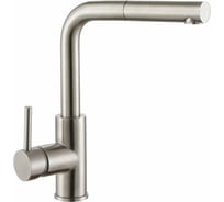 Смеситель для кухни Golden Fox Lomond с выдвижной лейкой, нержав.сталь 11336-FOX