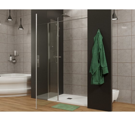 Душевая дверь ALLEN BRAU Priority 140 серебро браш 3.31011.BA 00256519