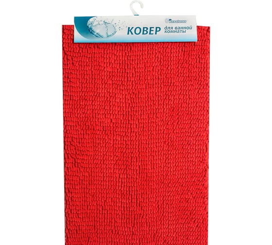 Коврик Аквалиния микрофибра, красный 50x80 МК1