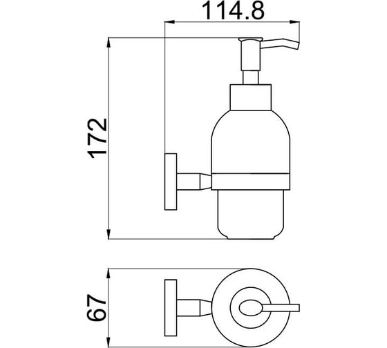 Дозатор для жидкого мыла ALLEN BRAU Priority 6.31006-BN 00265406