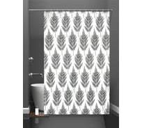 Штора для ванной и кольца Bath Plus Fur-tree black п akch21037