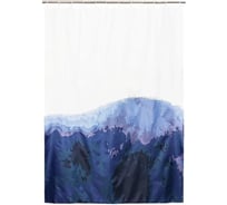 Штора для ванной и кольца Bath Plus Blue blotch 180x200 п akch21059