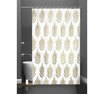 Штора для ванной и кольца Bath Plus Fur-tree beige п akch21037-1