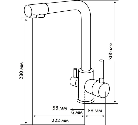 Смеситель Lex Biferno Sand RULE000047