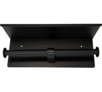 Держатель туалетной бумаги G-teq с полочкой для телефона, черный, 270 мм 25.29