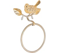 Держатель для полотенец BOGACHO Птичка Терра Лавли золотистого цвета 79036/золотистый