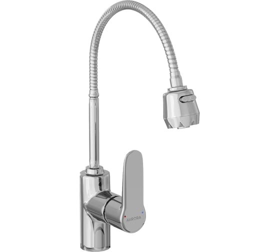 Смеситель для кухни AVRORA-WM Avrora Kitchen с высоким гибким изливом AV9001 1