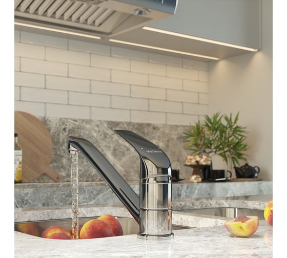 Смеситель для кухни AVRORA-WM Avrora Glade с низким поворотным изливом AV3020
