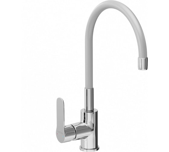 Смеситель для кухни AVRORA-WM Avrora Kitchen с высоким гибким изливом серый AV9002G 1
