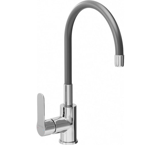 Смеситель для кухни AVRORA-WM Avrora Kitchen с высоким гибким изливом черный AV9002B