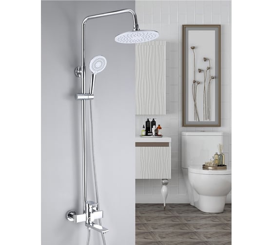 Душевая система со смесителем и тропическим душем MYNAH хром M33112