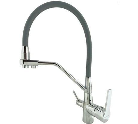 Смеситель для кухни Rainsberg с силиконовым гибким изливом, латунь R603C-5