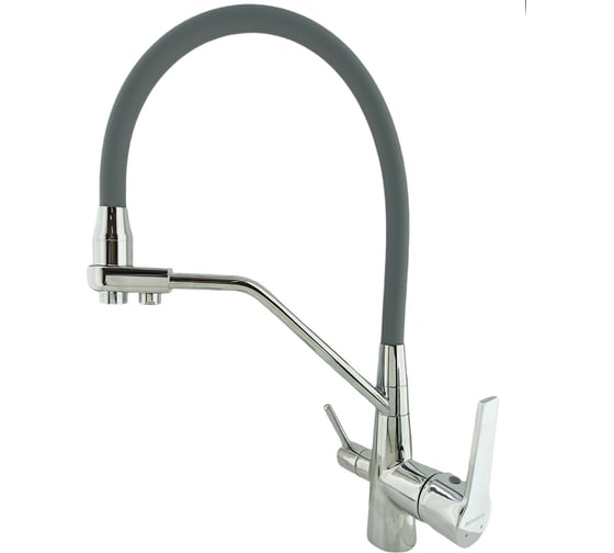 Смеситель для кухни Rainsberg с силиконовым гибким изливом, латунь R603C-5 1