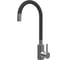 Смеситель для кухни KONNER KITCHEN черный, поворотный высокий гибкий излив KIT1209BK 6150856 1