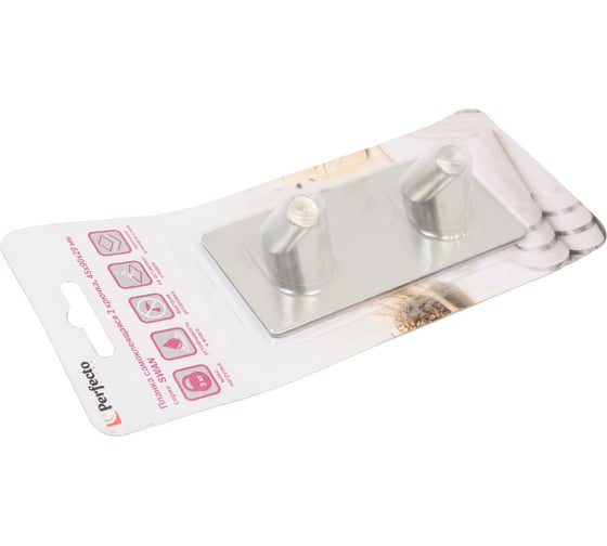 Крючок для ванной PERFECTO LINEA двойной Swan блистер 35-008001