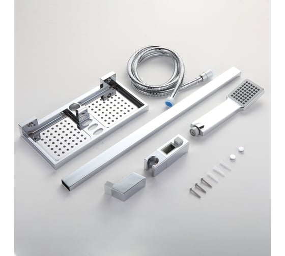 Душевой гарнитур Gappo G8010 650 мм, душевая лейка, 1 режим, мыльница, хром 514847