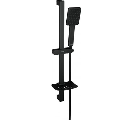 Душевой гарнитур Gappo G8013 784 мм, душевая лейка, 1 режим, мыльница, черный 549522