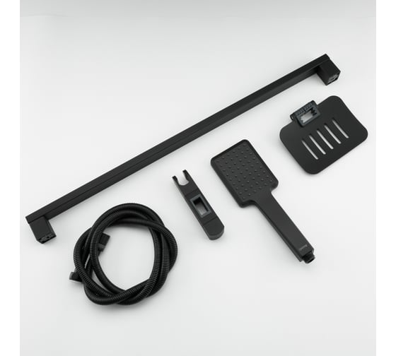 Душевой гарнитур Gappo G8013 784 мм, душевая лейка, 1 режим, мыльница, черный 549522