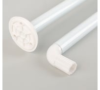 Карниз для ванной СИМАЛЕНД г-образный, 80x80 см, белый 4597691