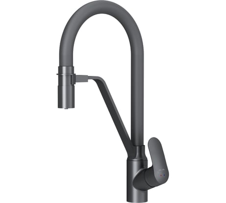 Смеситель для кухни AM.PM Like с каналом для питьевой воды и гибким изливом, черный F8007822