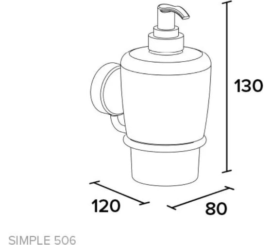 Дозатор для жидкого мыла KOIN подвесной SIMPLE506 SI506